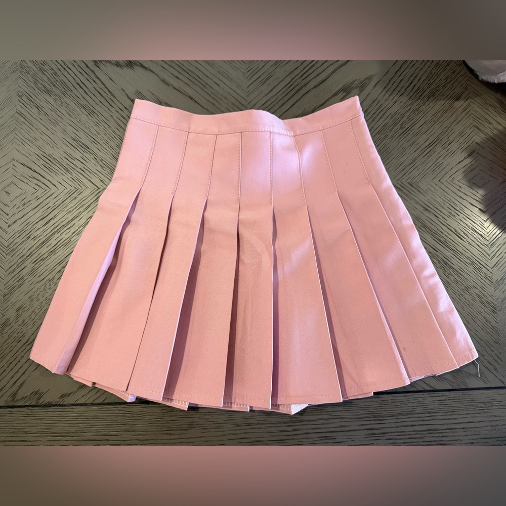 Princess Polly Blush Pink Pleated Skater Skirt